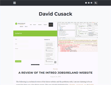 Tablet Screenshot of davidcusack.com